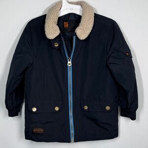 ❤️3/$30 Next Kids Navy Blue Jacket with Cream Collar